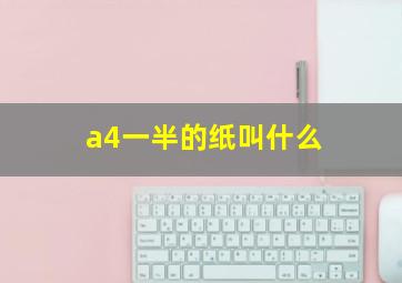 a4一半的纸叫什么