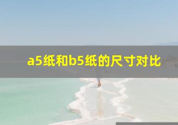 a5纸和b5纸的尺寸对比