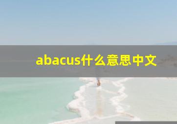 abacus什么意思中文