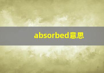 absorbed意思