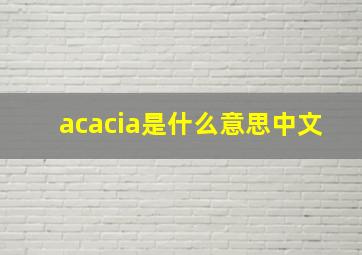 acacia是什么意思中文