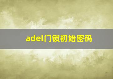 adel门锁初始密码