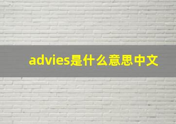 advies是什么意思中文