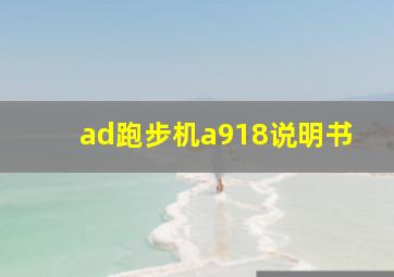 ad跑步机a918说明书