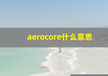 aerocore什么意思