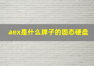 aex是什么牌子的固态硬盘