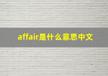 affair是什么意思中文