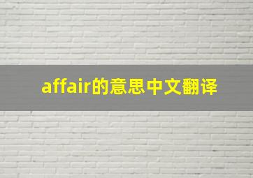 affair的意思中文翻译