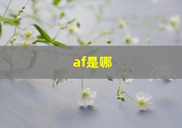 af是哪