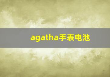 agatha手表电池