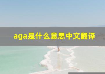 aga是什么意思中文翻译