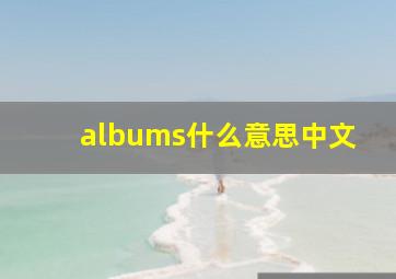 albums什么意思中文