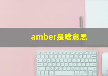 amber是啥意思