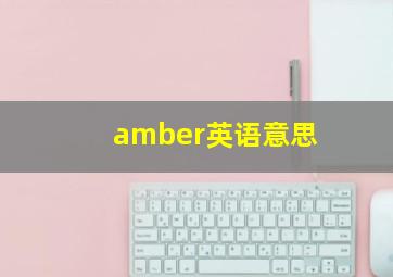 amber英语意思