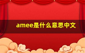 amee是什么意思中文