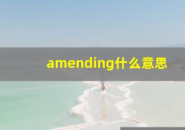 amending什么意思