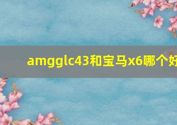 amgglc43和宝马x6哪个好