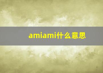 amiami什么意思