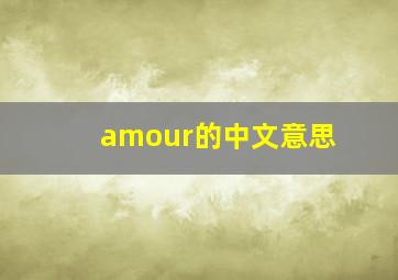 amour的中文意思