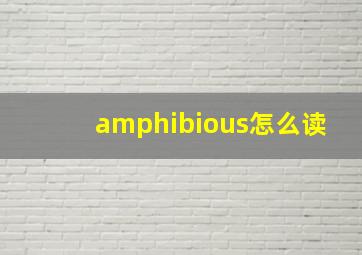 amphibious怎么读