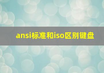 ansi标准和iso区别键盘