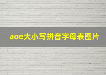 aoe大小写拼音字母表图片