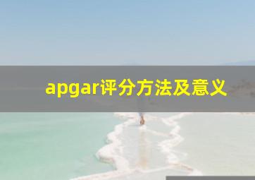 apgar评分方法及意义