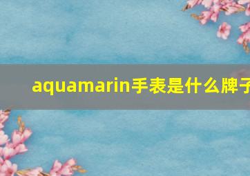 aquamarin手表是什么牌子