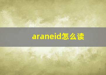 araneid怎么读