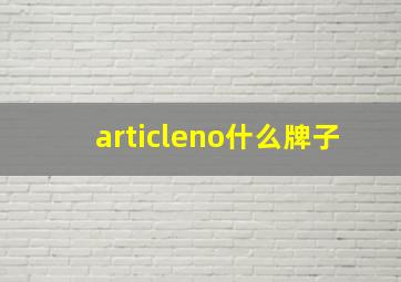 articleno什么牌子