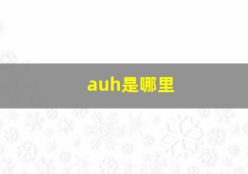 auh是哪里