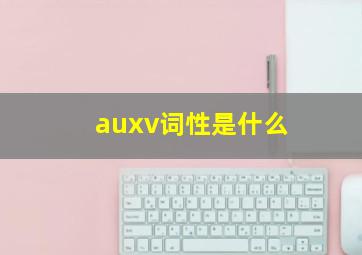 auxv词性是什么