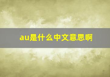 au是什么中文意思啊