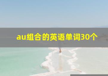 au组合的英语单词30个