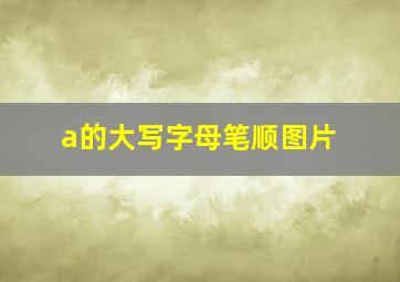 a的大写字母笔顺图片