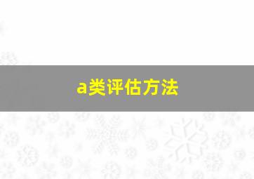 a类评估方法