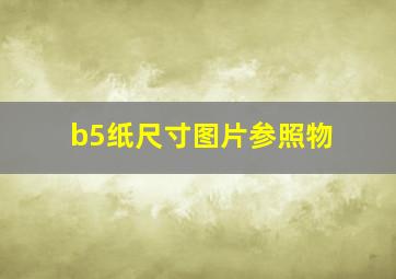 b5纸尺寸图片参照物