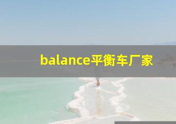 balance平衡车厂家