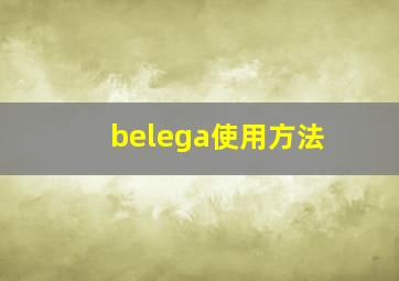 belega使用方法