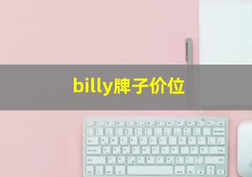 billy牌子价位