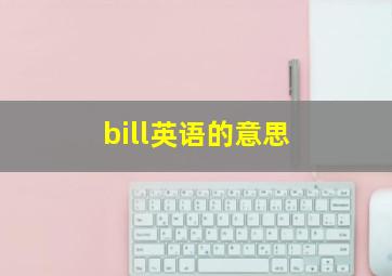 bill英语的意思