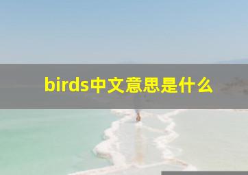 birds中文意思是什么