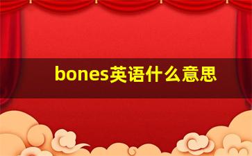 bones英语什么意思