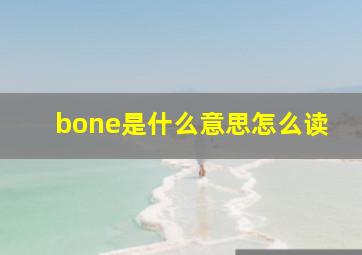 bone是什么意思怎么读