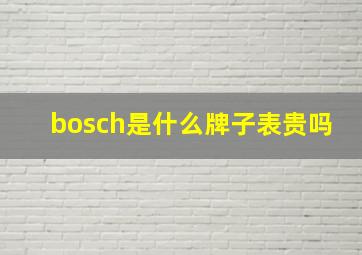 bosch是什么牌子表贵吗