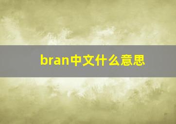 bran中文什么意思