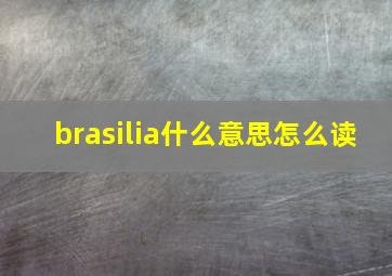 brasilia什么意思怎么读