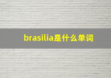 brasilia是什么单词