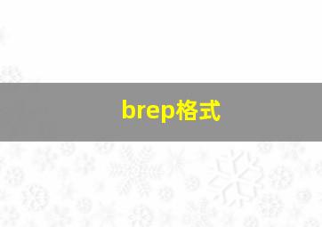 brep格式