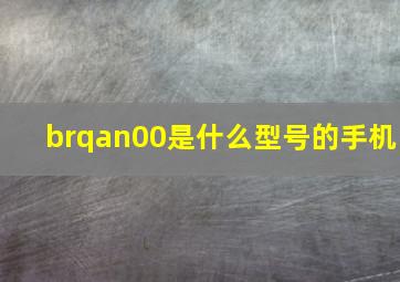 brqan00是什么型号的手机